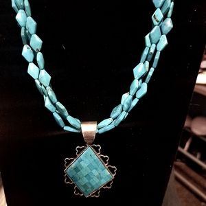 Jay King turquoise and sterling silver necklace